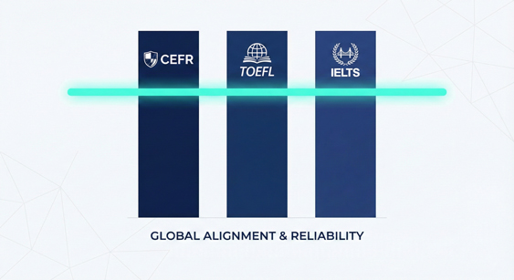 CEFR TOEFL IELTS logos